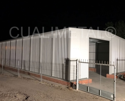 Nave industrial desmontable PLENAVE®. 240m2 Barajas (Madrid, España) Cualimetal