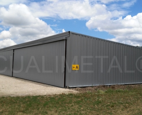 Estructura metálica galvanizada. 450m2 Illats (Francia) Cualimetal