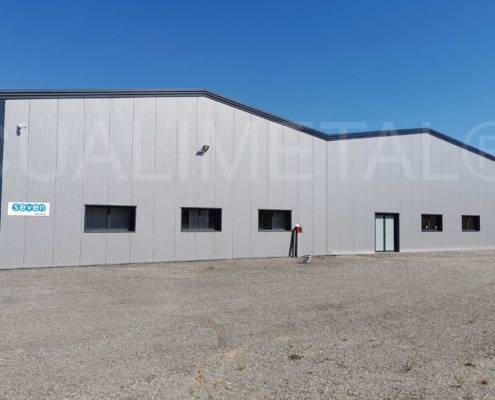 Nave metálica prefabricada. 1000m2 Réding (Francia) Cualimetal