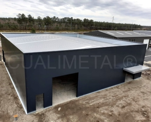 Nave prefabricada metálica. 600m2 Le-Teich (Francia) Cualimetal