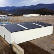 Hangar modular prefabricado. 475m2 La Seu d´Urgell (Lérida, España) Cualimetal
