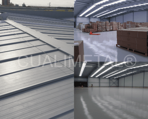 Nave industrial metálica 3.045m2 (Zaragoza, España) Cualimetal