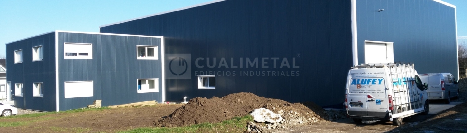 Nave industrial prefabricada metalica ECORAPID Cualimetal Saint Jean Kourtzerode Francia 11