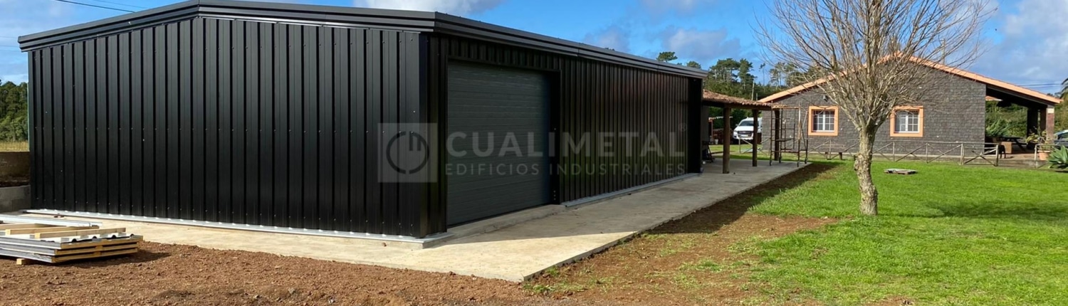 Nave prefabricada metálica 120m2. Santa María, Azores (Portugal) | Cualimetal 1