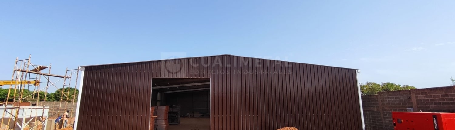 Nave industrial metalica planta cementera ECORAPID Cualimetal Guinea Bissau 8