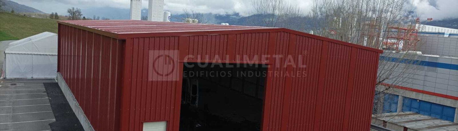 Nave metálica modular 410m2. Crolles (Francia) | Cualimetal 1