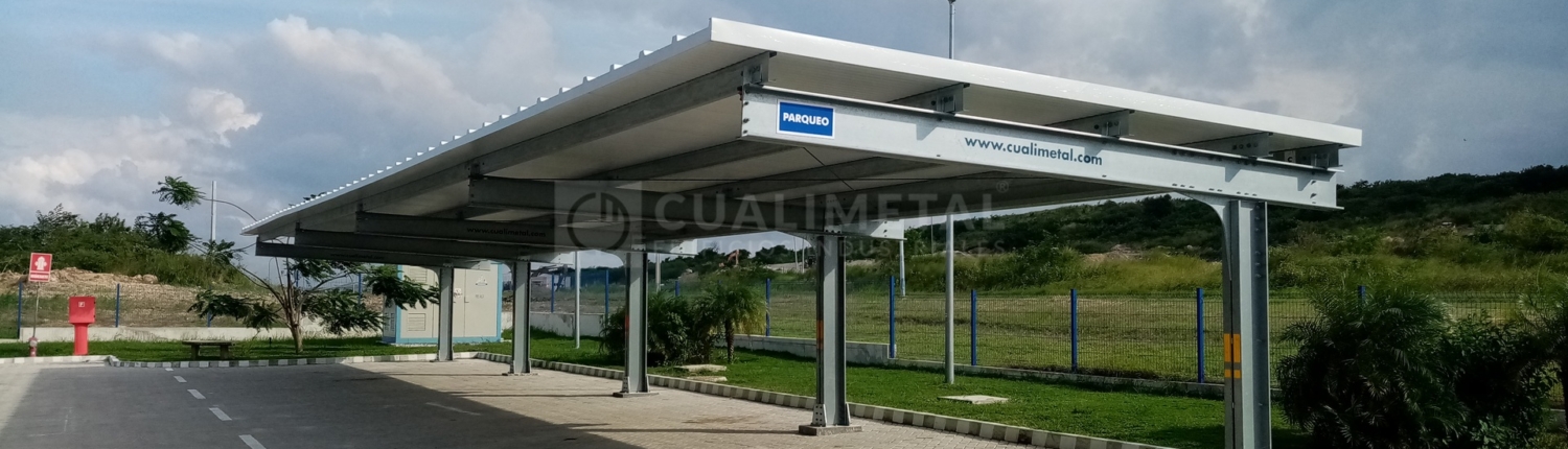 Marquesina modular en L. 160m2. Mariel (Cuba) | Cualimetal 1