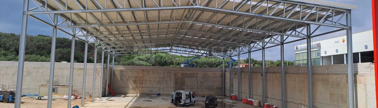 Nave metálica modular. 1.500m2. Mahón, Menorca (España) | Cualimetal 1