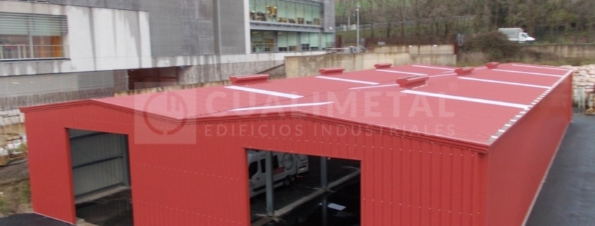 Nave modular metálica en complejo industrial ECORAPID 800m2. Avilés, Asturias (España) | Cualimetal 1