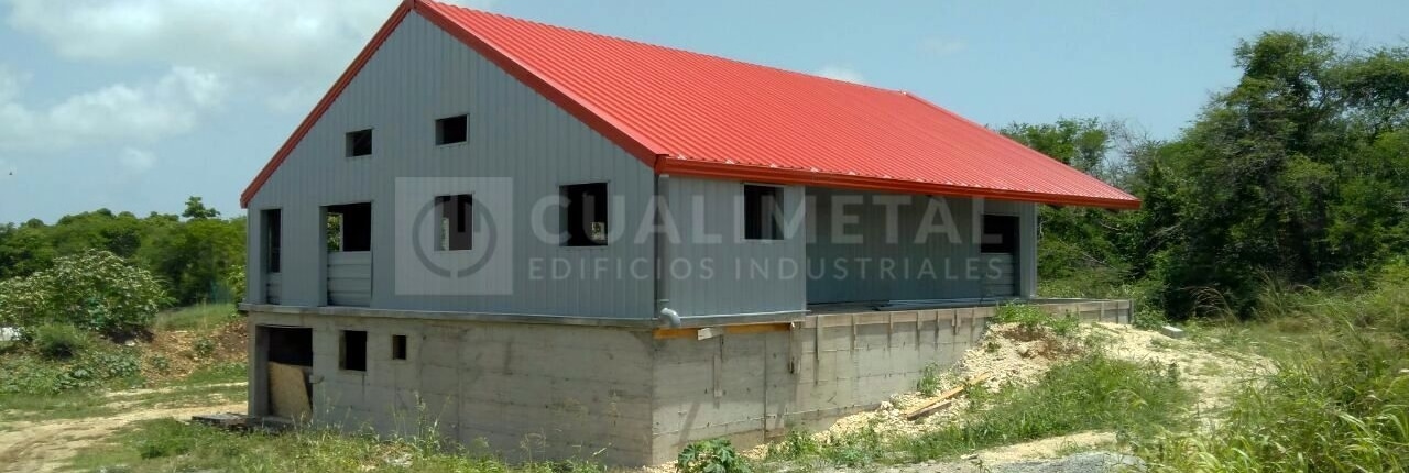 Nave industrial metalica hangar modular ECORAPID Cualimetal Guadalupe Francia 15