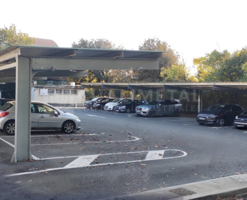 Marquesina modular en "L". 320m2. Bouc-Bel-Air (Francia) Cualimetal