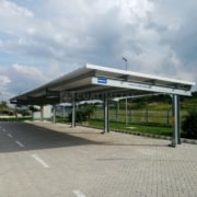 Marquesina modular en L. 160m2. Mariel (Cuba) Cualimetal